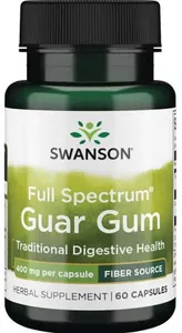 Swanson - Guma Guar, 400mg, 60 kapsułek