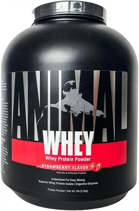 Universal Nutrition - Animal Whey, Truskawka, Proszek, 1810g