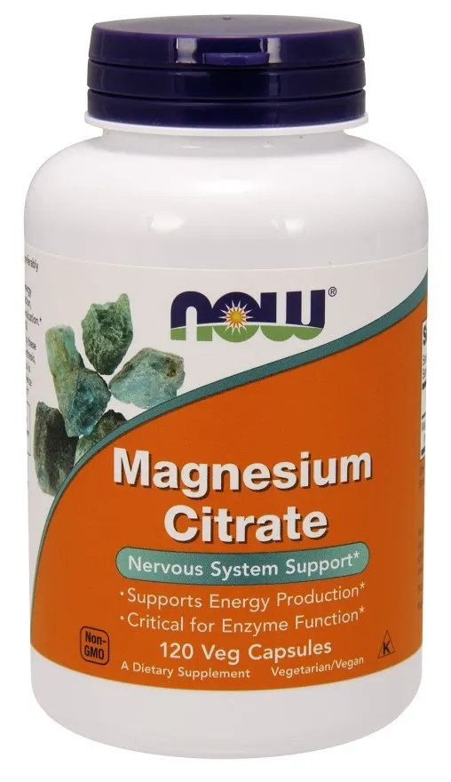 NOW Foods - Cytrynian Magnezu, Magnesium Citrate, 400mg, 120 vkaps