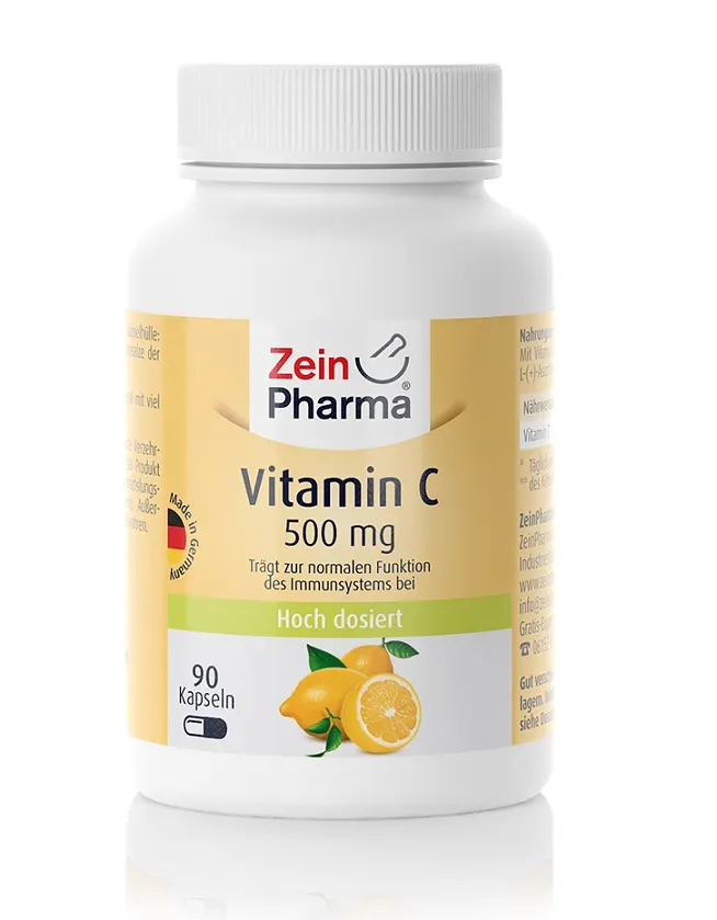 Zein Pharma - Witamina C, 500mg, 90 kapsułek