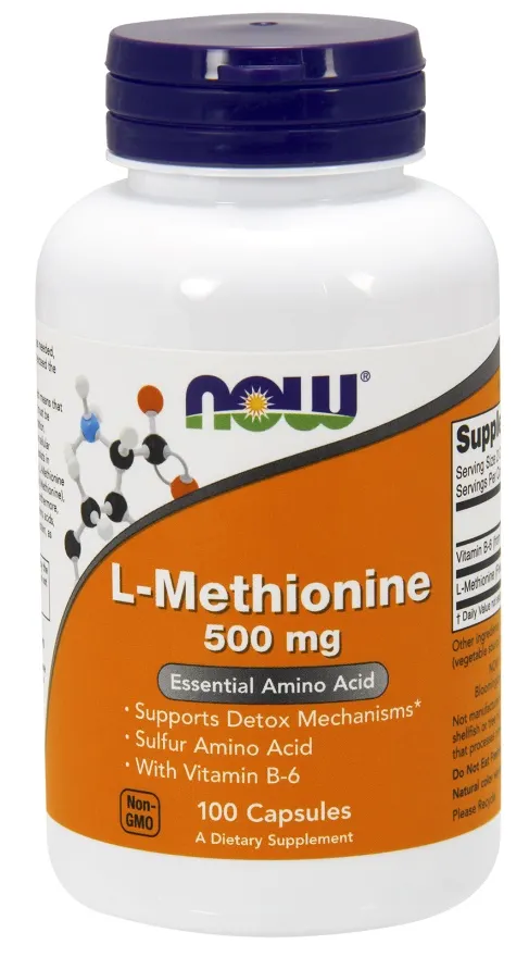 NOW Foods - L-Metionina, 500 mg, 100 kapsułek