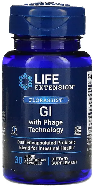 Life Extension - Florassist GI with Phage Technology, 30 vkaps