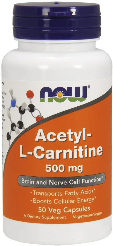NOW Foods - Acetyl L-Karnityna, 500mg, 50 vkaps