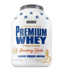 Weider - Premium Whey, Truskawka-Wanilia, Proszek, 2300g