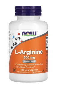 NOW Foods - L-Arginina, 500mg, 100 kapsułek