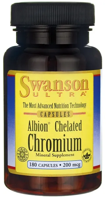 Swanson - Chelatowany Chrom, 200mcg, 180 kapsułek