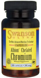 Swanson - Chelatowany Chrom, 200mcg, 180 kapsułek