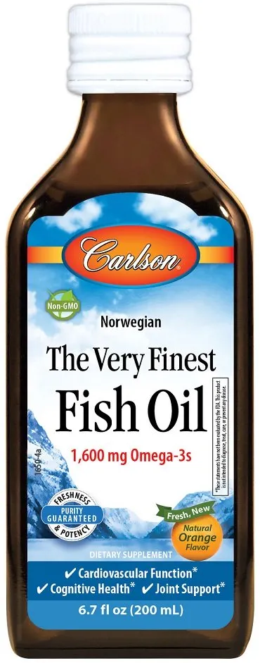 Carlson Labs - The Very Finest Fish Oil, Cytryna, Płyn, 200 ml