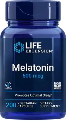 Life Extension - Melatonin, 500mcg, 200 vkaps