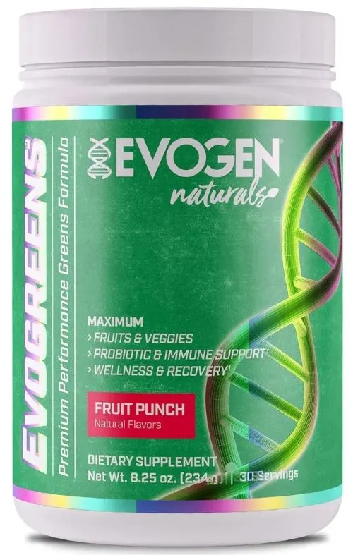 Evogen - Evogreens Naturals, Fruit Punch, Proszek, 234g