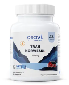 Osavi - Tran Norweski Kapsułki, 1000mg, Cytryna, 60 kapsułek miękkich