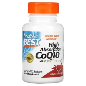 Doctor's Best - High Absorption CoQ10 + BioPerine, 100mg, 120 kapsułek miękkich