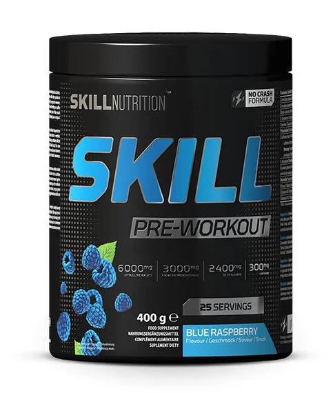 Skill Nutrition - Przedtreningówka, Pre-Workout, Blue Raspberry, 400g