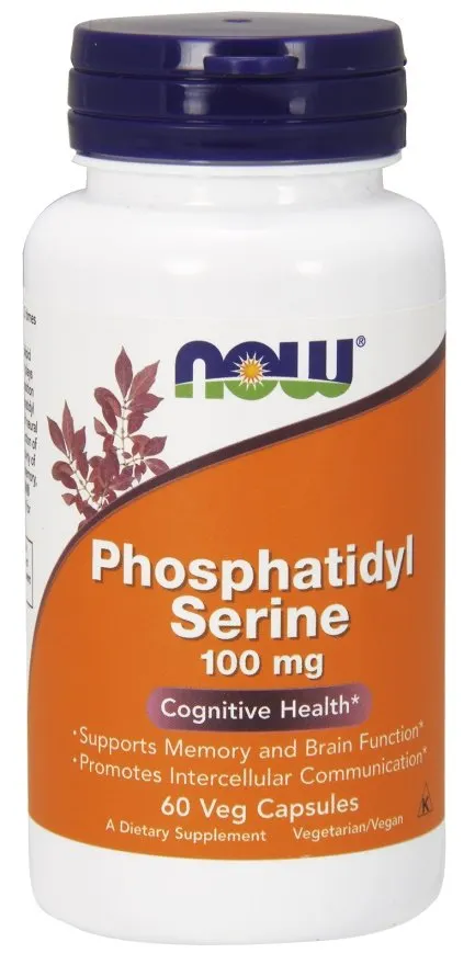 NOW Foods - Fosfatydyloseryna, 100mg, 60 vkaps