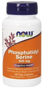 NOW Foods - Fosfatydyloseryna, 100mg, 60 vkaps