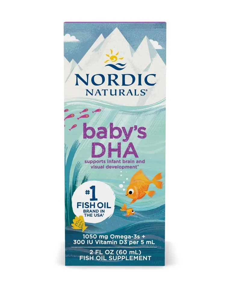 Baby's DHA Fish Oil, 1050mg Omega-3 with Vitamin D3 (EAN 768990891021) - 60 ml.