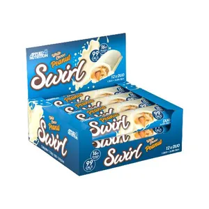 Applied Nutrition - Swirl Duo Bar, White Choco Peanut, 12 batonów