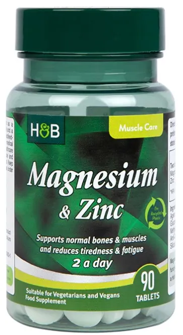 Holland & Barrett - Magnez + Cynk, 90 tabletek