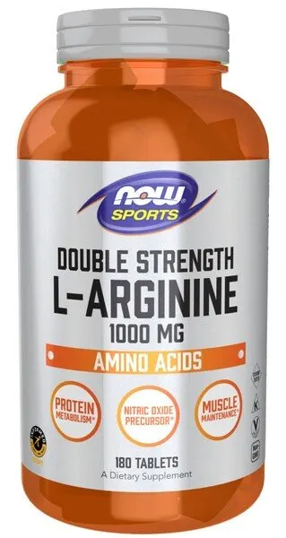 Now Foods - L-Arginine, 1000mg - 180 tabletek