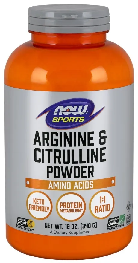 Now Foods - Arginina i Cytrulina, Proszek, 340g