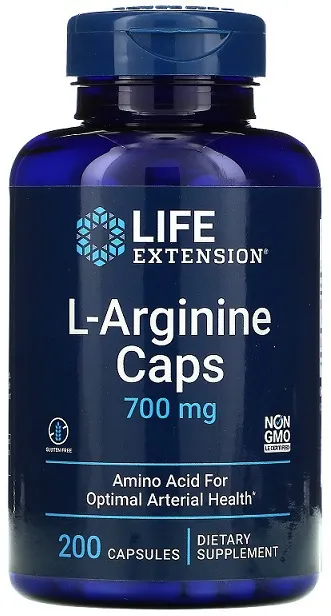 Life Extension - L-Arginine Caps, 700mg, 200 kapsułek