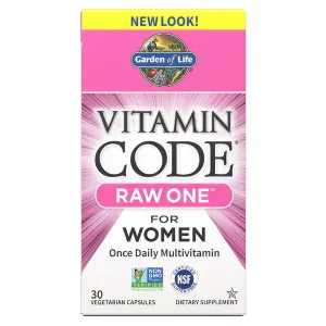 Garden of Life - Vitamin Code RAW ONE, Multiwitaminy dla Kobiet, 30 vkaps