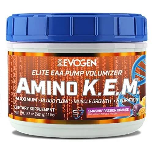 Evogen - Amino K.E.M. EAA, Smashin' Passion Orange, Proszek, 563g
