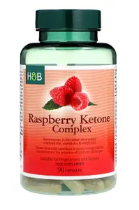 Holland & Barrett - Ketony malinowe, Raspberry Ketone Complex, 90 Kapsułek