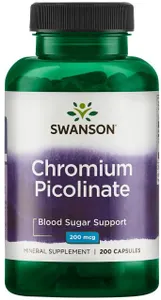 Swanson - Pikolinian Chromu, 200mcg, 200 kapsułek