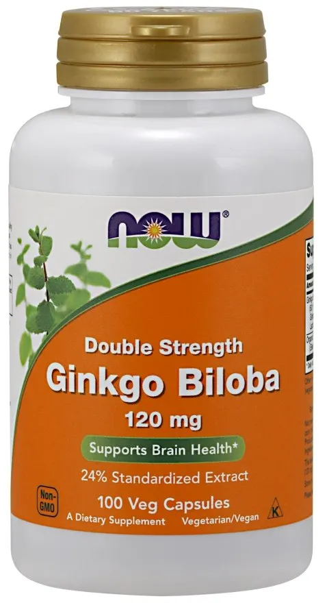 NOW Foods - Ginkgo Biloba, 120mg, 100 vkaps