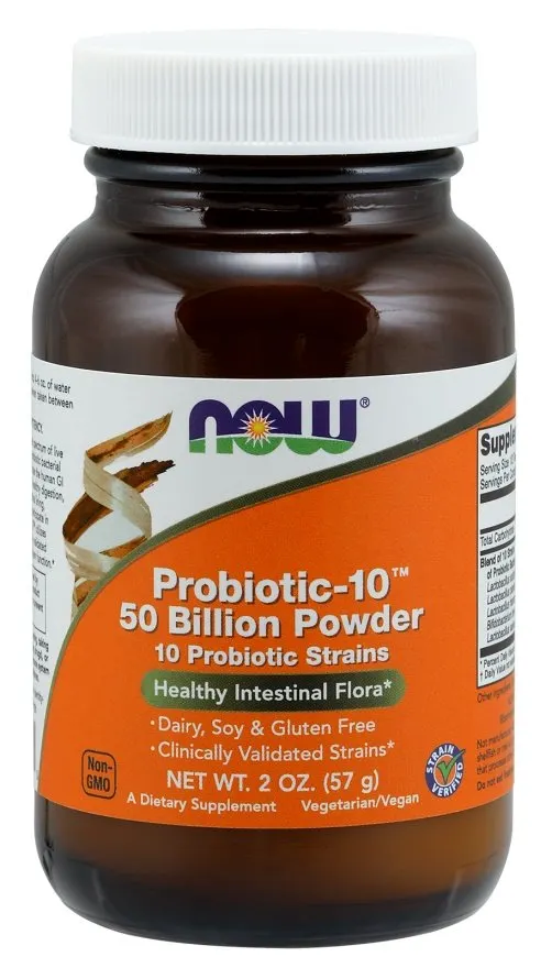 NOW Foods - Probiotyk-10, 50 Miliardów, Proszek, 57 g