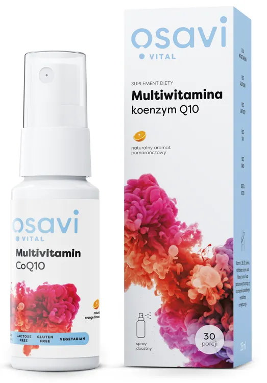 Osavi - Multiwitamina Koenzym Q10, Spray Doustny, Pomarańcza, 25 ml