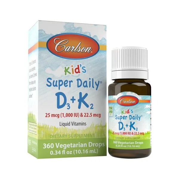 Carlson Labs - Kid's Super Daily D3 + K2, 10 ml