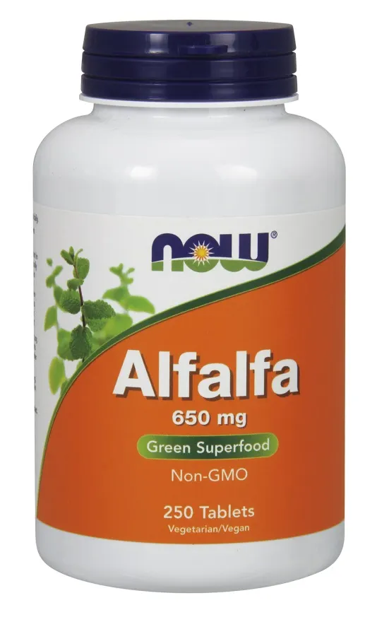 NOW Foods - Alfalfa, 650mg, 250 tabletek