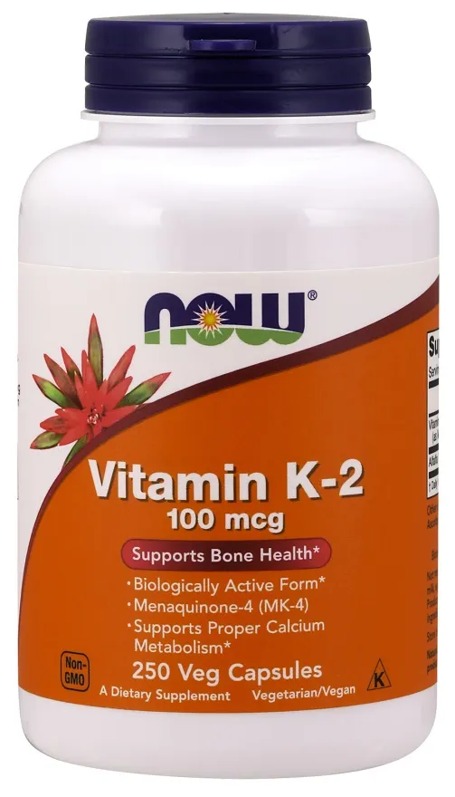 NOW Foods - Witamina K-2, 100mcg, 250 vkaps