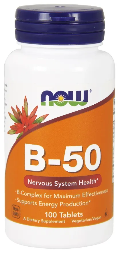 NOW Foods - Witamina B-50, 100 tabletek