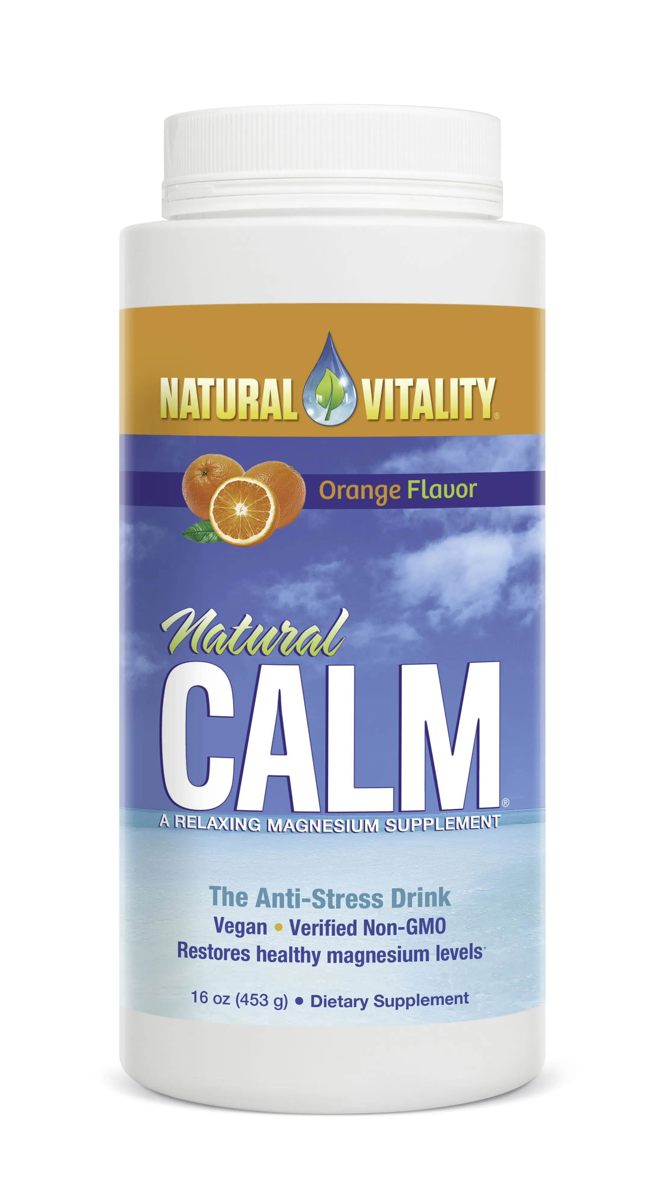 Natural Vitality - Natural Calm, Orange, Proszek, 453g