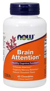 NOW Foods - Brain Attention, 60 tabletek do żucia
