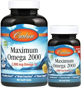 Carlson Labs - Maximum Omega 2000, 90 + 30 kapsułek miękkich