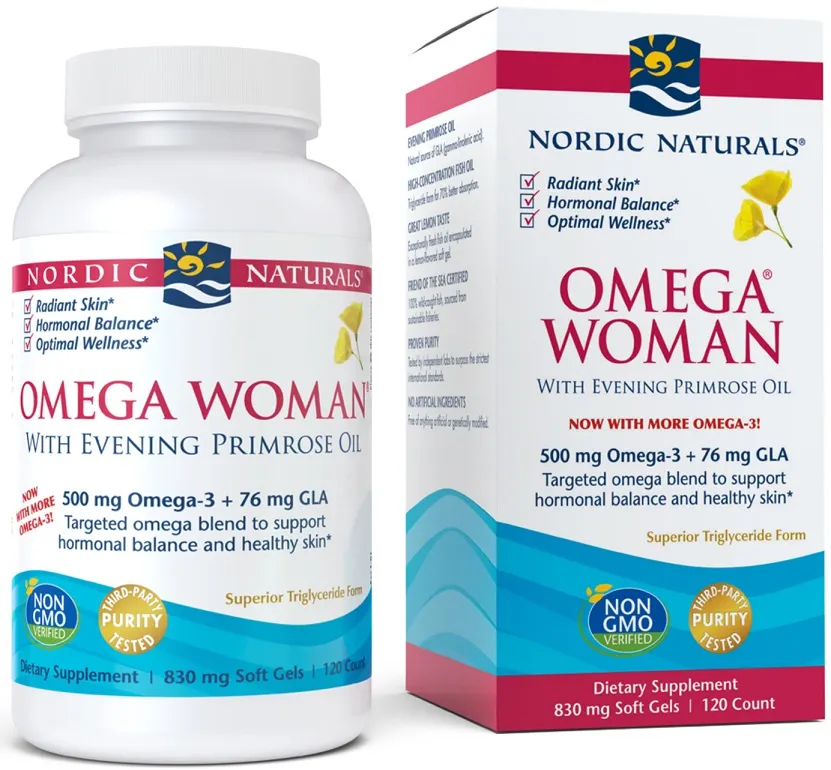 Nordic Naturals - Omega Woman, 500mg, 120 kapsułek miękkich