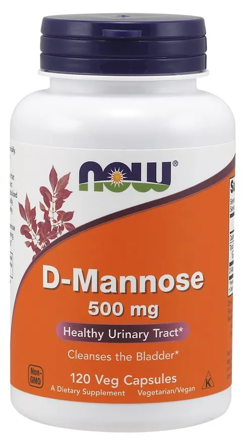 NOW Foods - D-Mannoza, 500mg, 120 vkaps