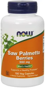 NOW Foods - Saw Palmetto Berries, Palma Sabałowa, 550mg, 100 vkaps