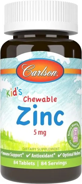 Carlson Labs - Kid's Chewable Zinc, Natural Mixed Berry, 84 tabletek