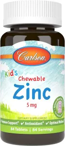 Carlson Labs - Kid's Chewable Zinc, Natural Mixed Berry, 84 tabletek