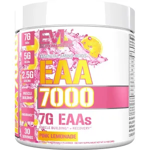 EVLution Nutrition - Aminokwasy, EAA 7000, Pink Lemonade, Proszek 309g