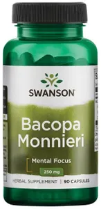 Swanson - Bacopa Monnieri Ekstrakt, 250mg, 90 kapsułek