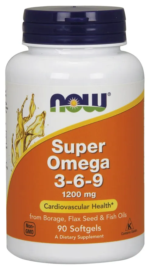 NOW Foods - Super Omega 3-6-9, 1200mg, 90 kapsułek miękkich