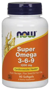 NOW Foods - Super Omega 3-6-9, 1200mg, 90 kapsułek miękkich