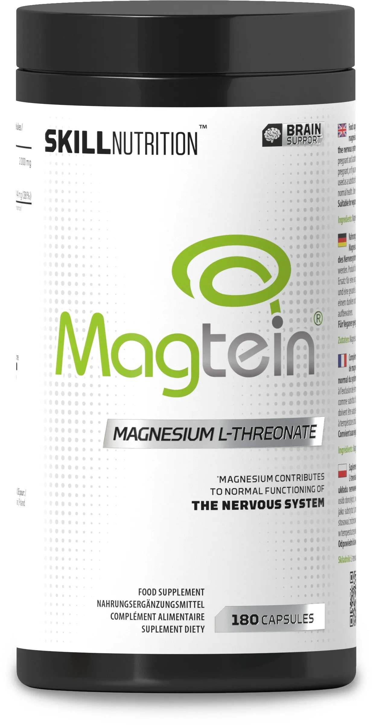 Skill Nutrition - Magtein, 180 kapsułek