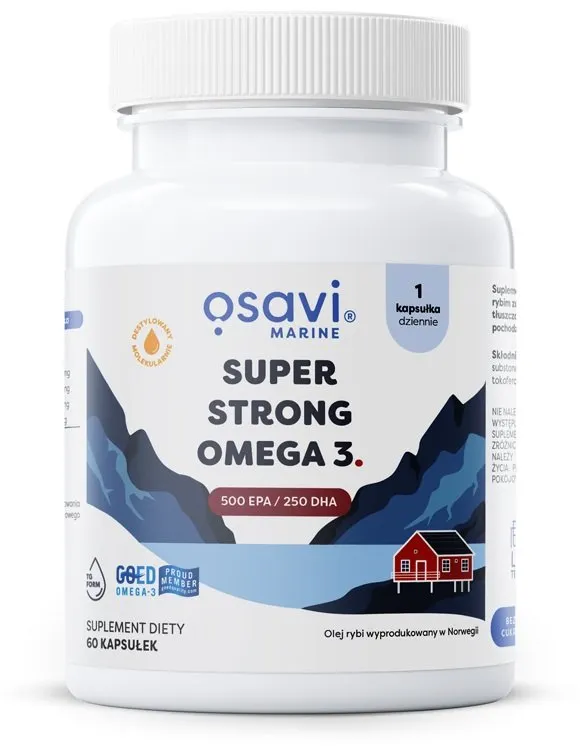 Osavi - Super Strong Omega 3, 500 EPA / 250 DHA, 60 kapsułek miękkich